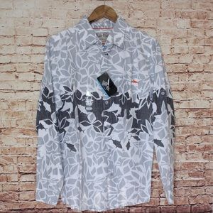 Salt Life | Mens Charcoal Shark Print Button Down
